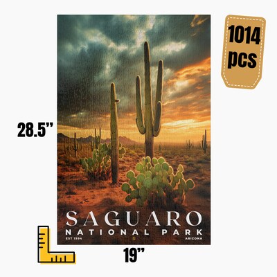 Saguaro National Park Jigsaw Puzzle, Family Game, Holiday Gift | S10 - image5